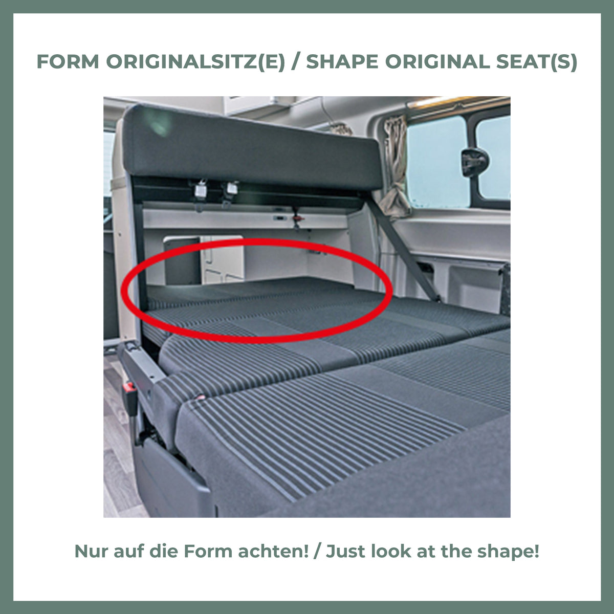 Ford Nugget Bezug Matratzen Bett unten Boho Caramel