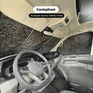 DriveDressy Magnet-Thermomatten Set Ford Transit Custom (ab 2020) Cockpit