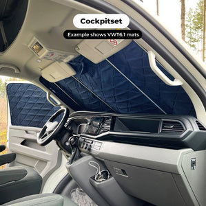 DriveDressy Magnet-Thermomatten Set Ford Transit Custom (ab 2020) Cockpit