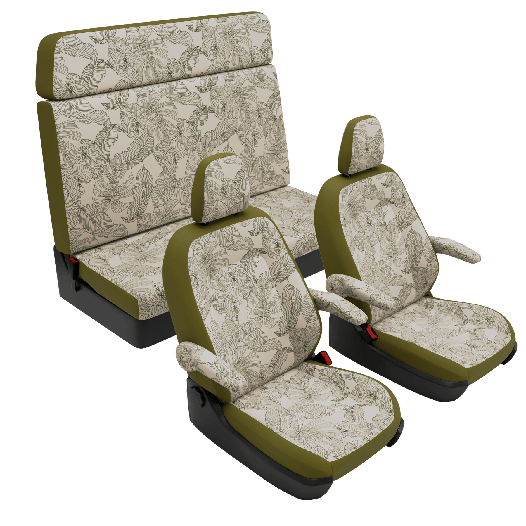 Sitzbezüge Ford Nugget (Westfalia) (2013-2018) Vintage Leaves
