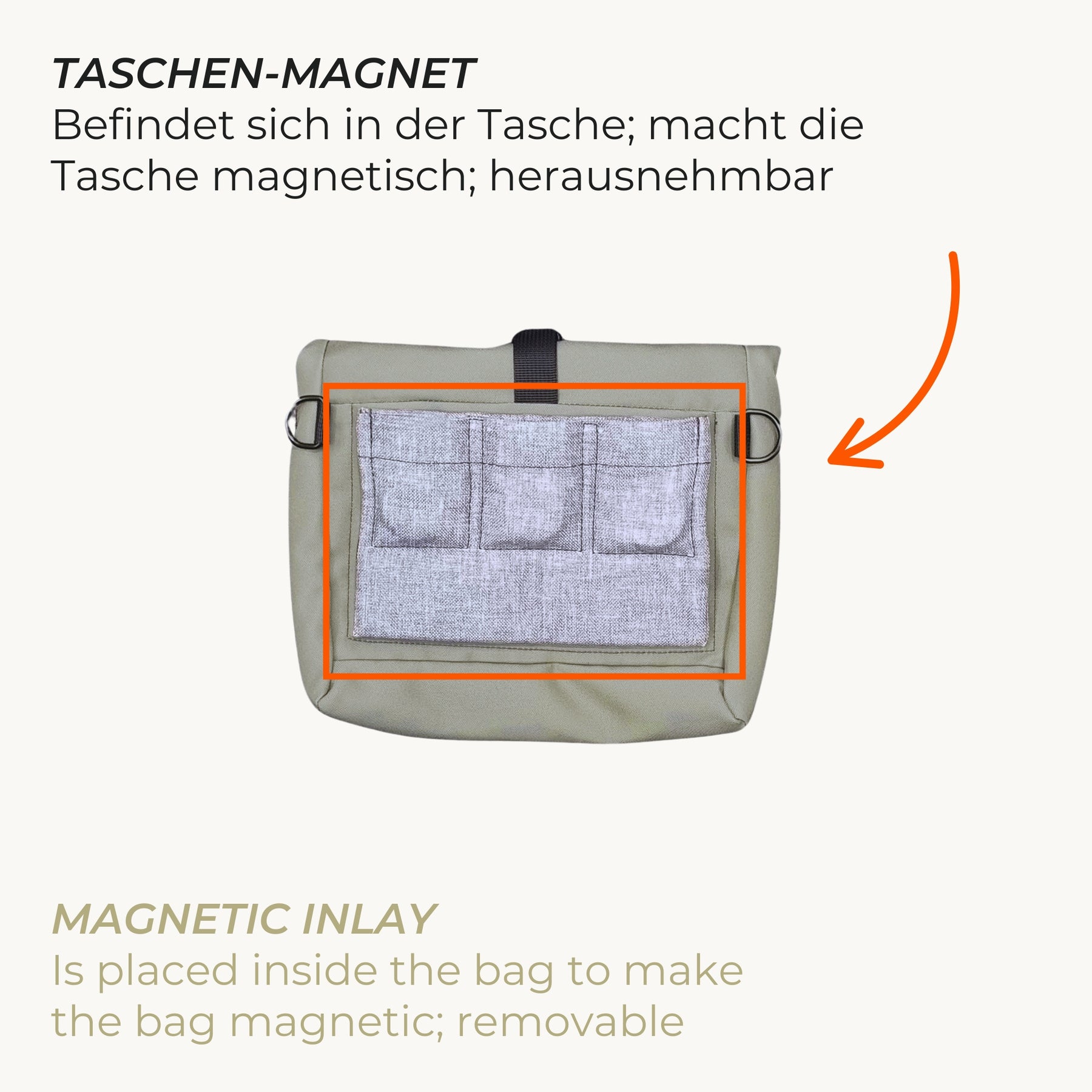 Magnet-Tasche
