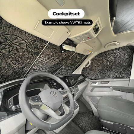DriveDressy Magnet-Thermomatten Set Ford Nugget (ab 2019) Cockpit