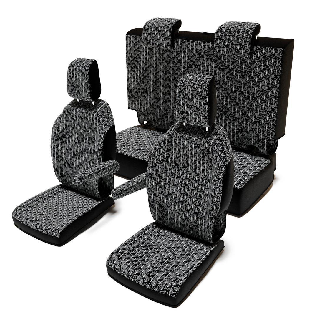 Crosscamp-(Opel-Basis)-(ab-2016)-Sitzbezug-[4-Sitzer-Set]-[Art-Deco-Black]----Black