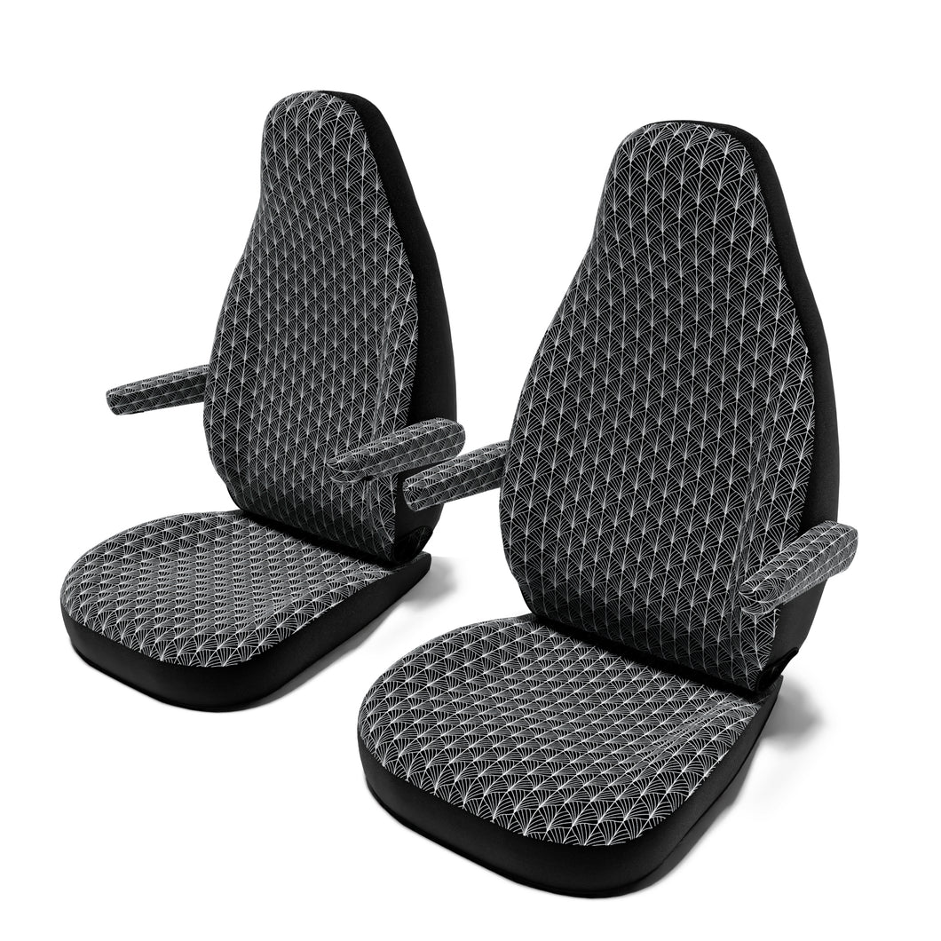 Knaus (Fiat Ducato Basis) (ab 2014) Sitzbezug [Set Vordersitze] mit Armlehne [Art Deco Black]