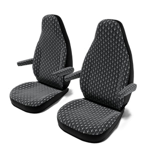 Vantourer-(Fiat-Ducato-Basis)-(ab-2014)-Sitzbezug-[Set-Vordersitze]-mit-Armlehne-[Art-Deco-Black]----Black