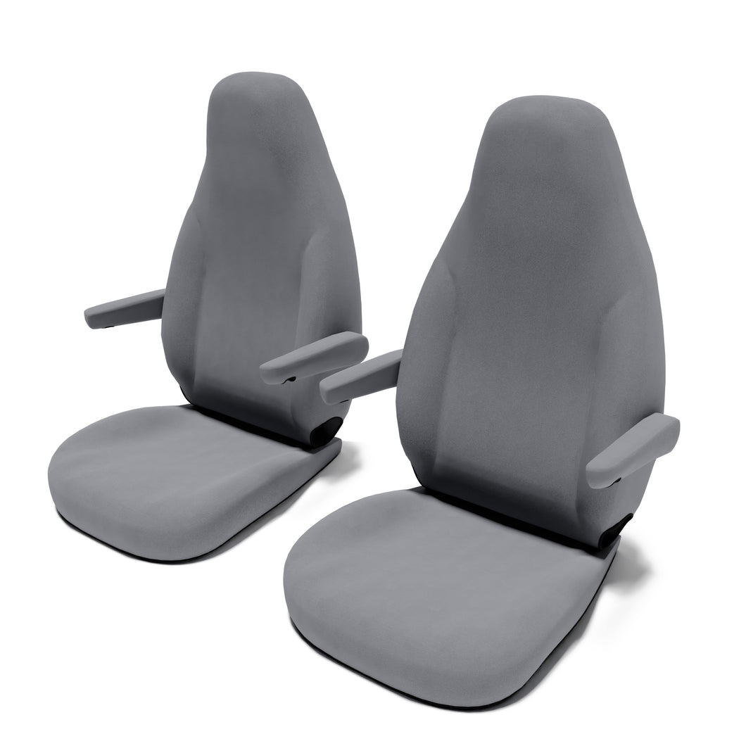 Hobby-(Citroën-Jumper-Basis)-(ab-2014)-Sitzbezug-[Set-Vordersitze]-mit-Armlehne-[Grey]----Grey