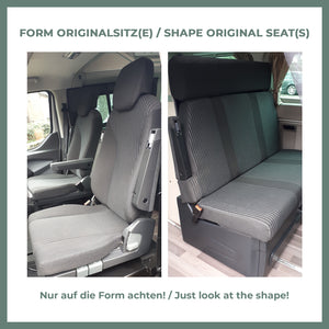 Ford Nugget (ab 2013) Sitzbezug [5-Sitzer Set] [Art Deco Black]