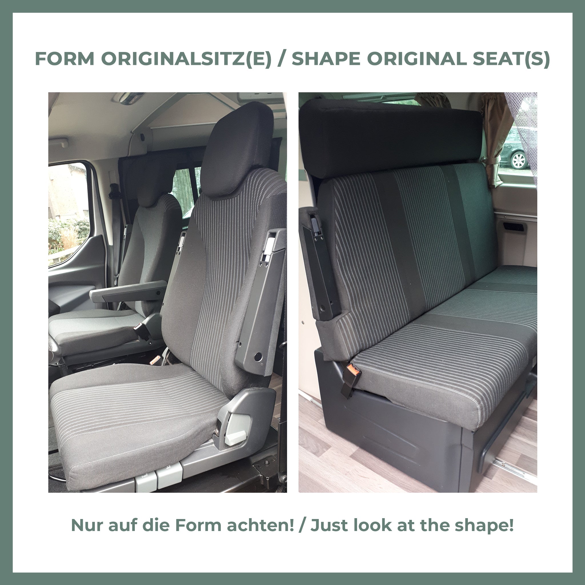 Autositzbezüge Maß Schonbezüge Sitzschoner für Volkswagen T5 (03