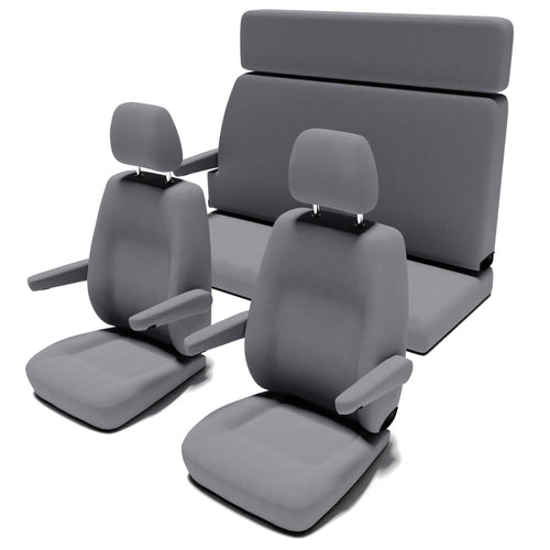 Für Ford Transit 2000-2023 Schonbezüge Sitzbezug Sitzbezüge grau Vorne
