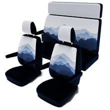 Laden Sie das Bild in den Galerie-Viewer, Ford-Nugget-(ab-2019)-Sitzbezug-[5-Sitzer-Set]-[Misty-Mountains]----Misty-Mountains-Blue