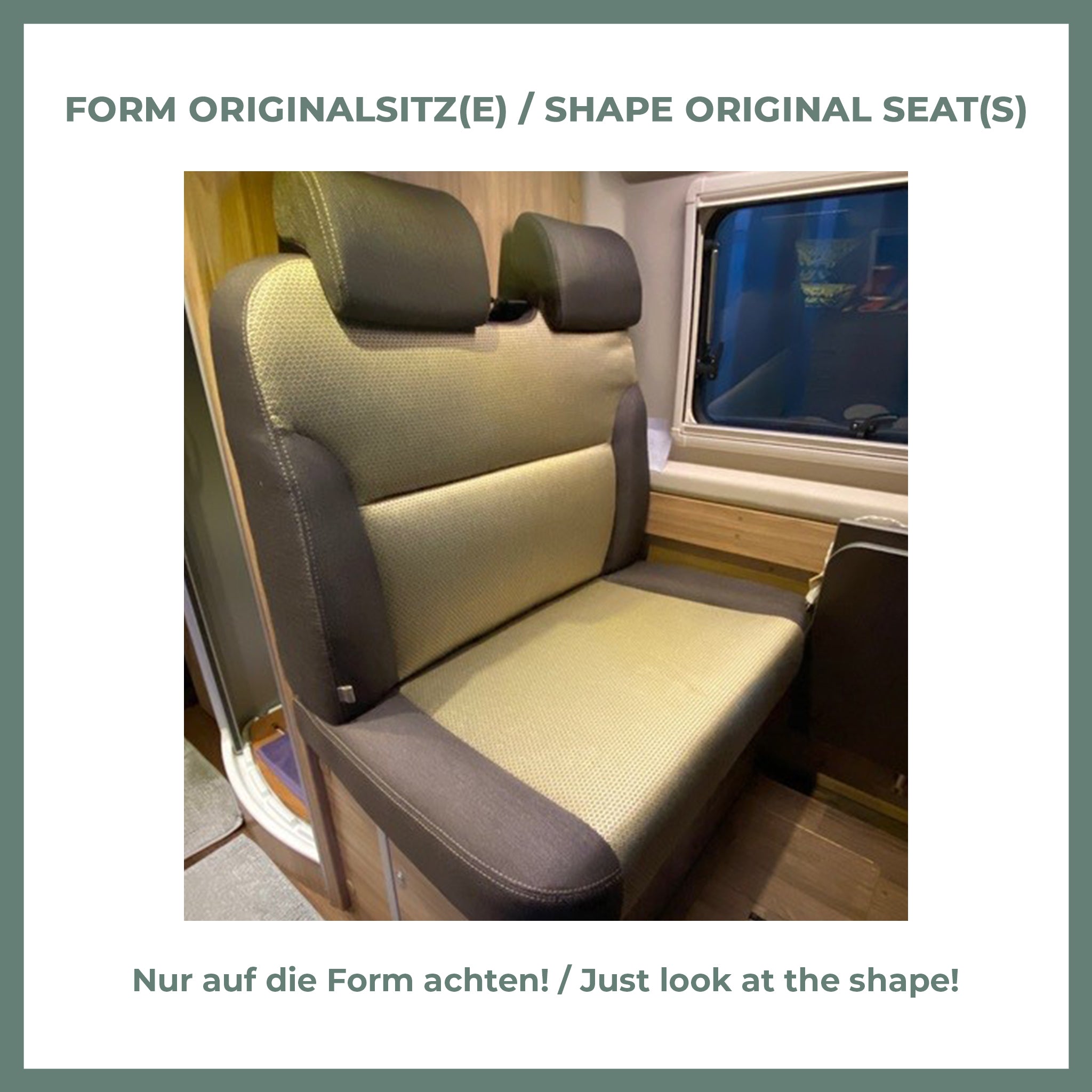 Adria [Twin Fahrzeugreihe] (ab 2019) Sitzbezug [2er-Rückbank] Grey