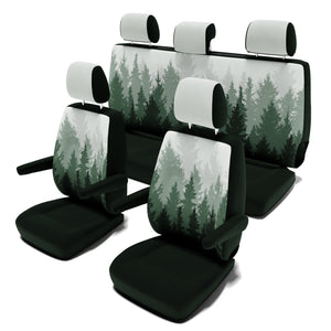 VW-T6.1-California-Beach-(ab-2019)-Sitzbezug-[5-Sitzer-Set-für-Leder-/-Alcantara-Sitze]-[Magic-Forest]----Magic-Forest-Green