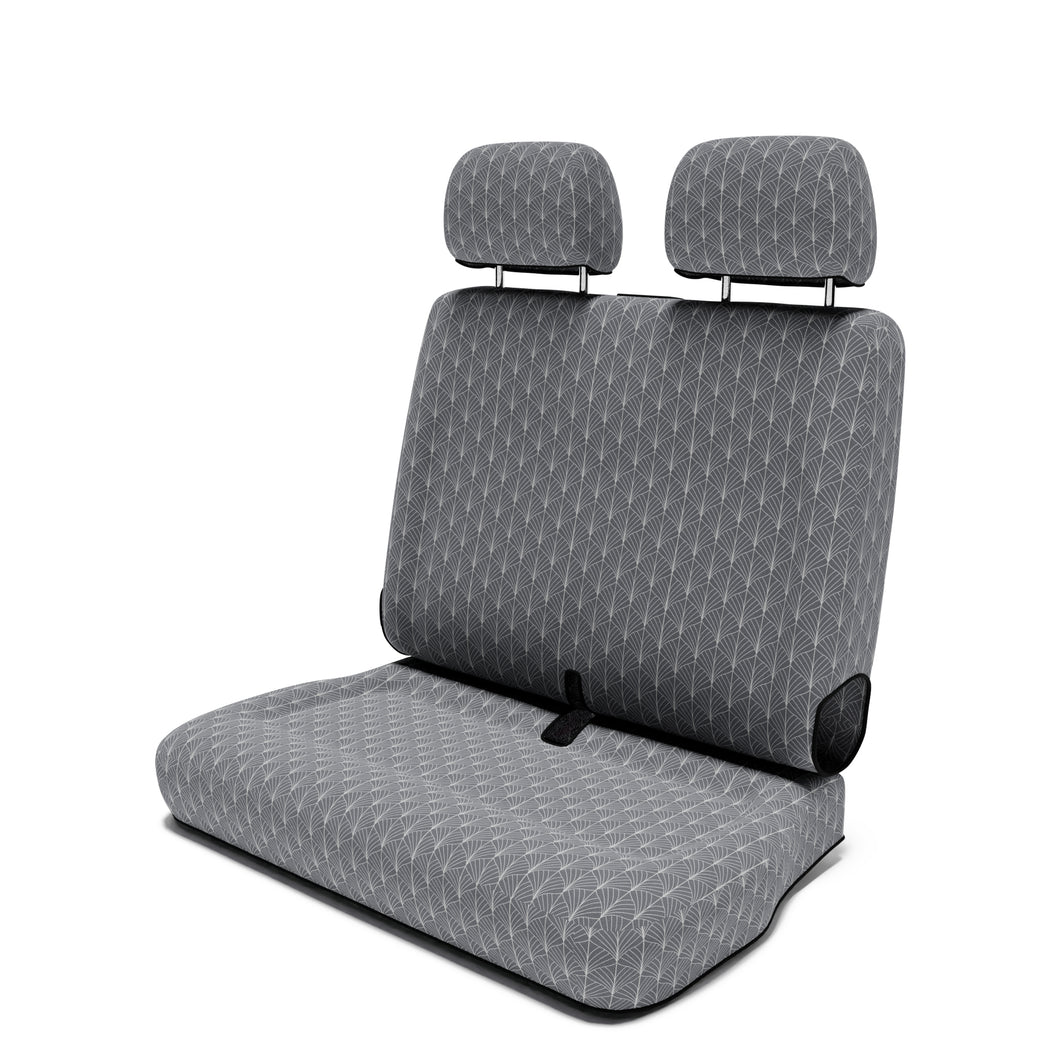 VW T6 Transporter (ab 2015) Sitzbezug [Beifahrerbank] [Art Deco Grey]