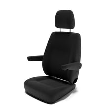 Load image into Gallery viewer, VW T6 California (ab 2015) Sitzbezug [Einzelsitz hinten aus Leder / Alcantara] mit Armlehne [Black]