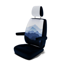 Laden Sie das Bild in den Galerie-Viewer, VW T6 Multivan (ab 2015) Sitzbezug [Einzelsitz hinten aus Leder / Alcantara] mit Armlehne [Misty Mountains]