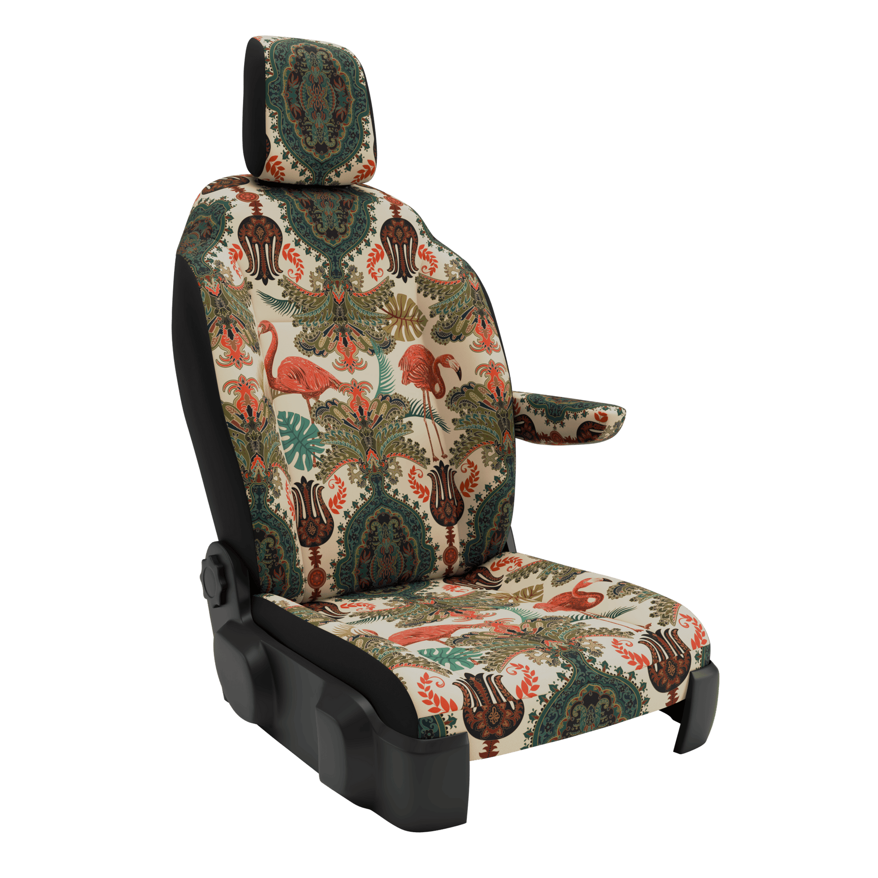 seat covers Full Oriental Flamingo