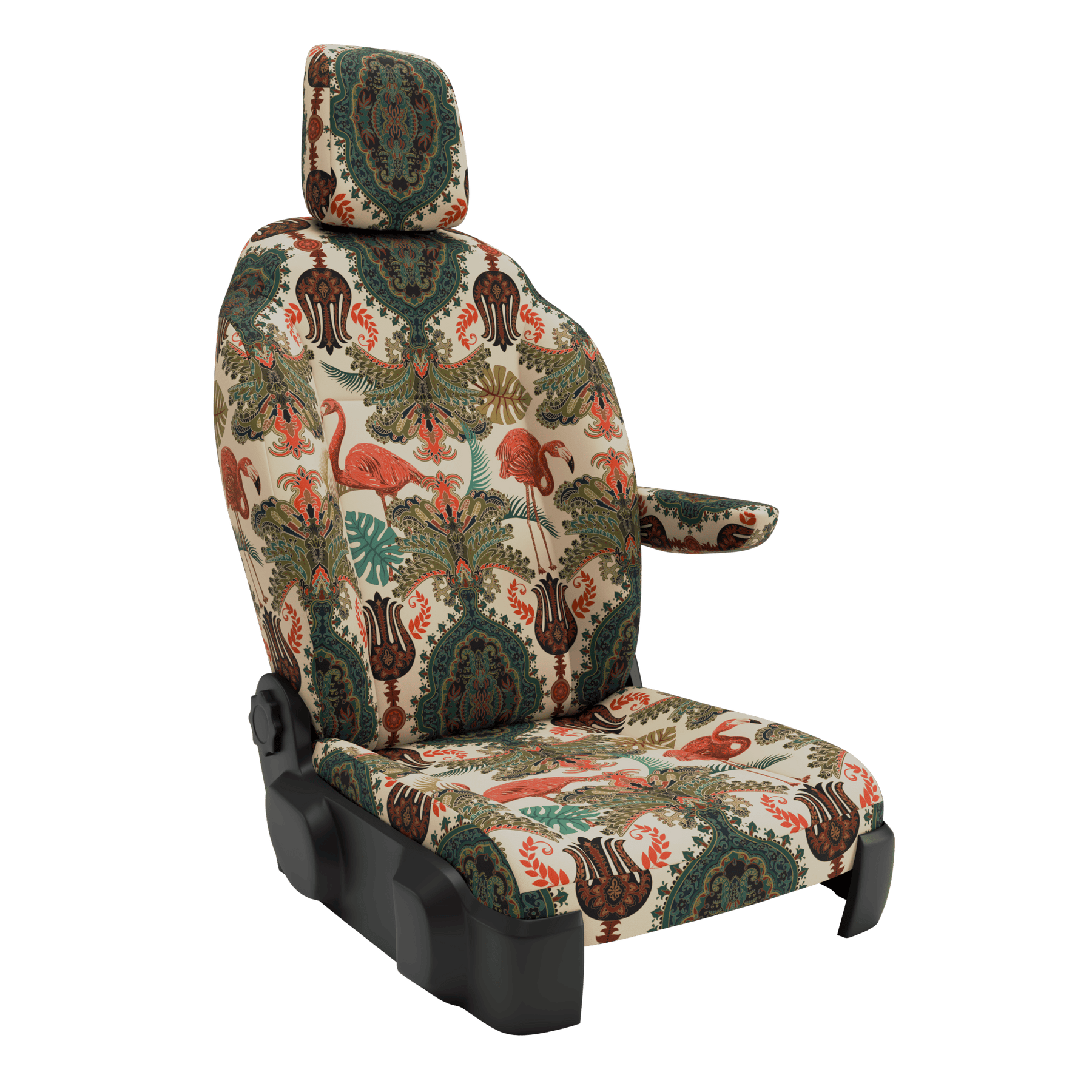 seat covers Full Oriental Flamingo