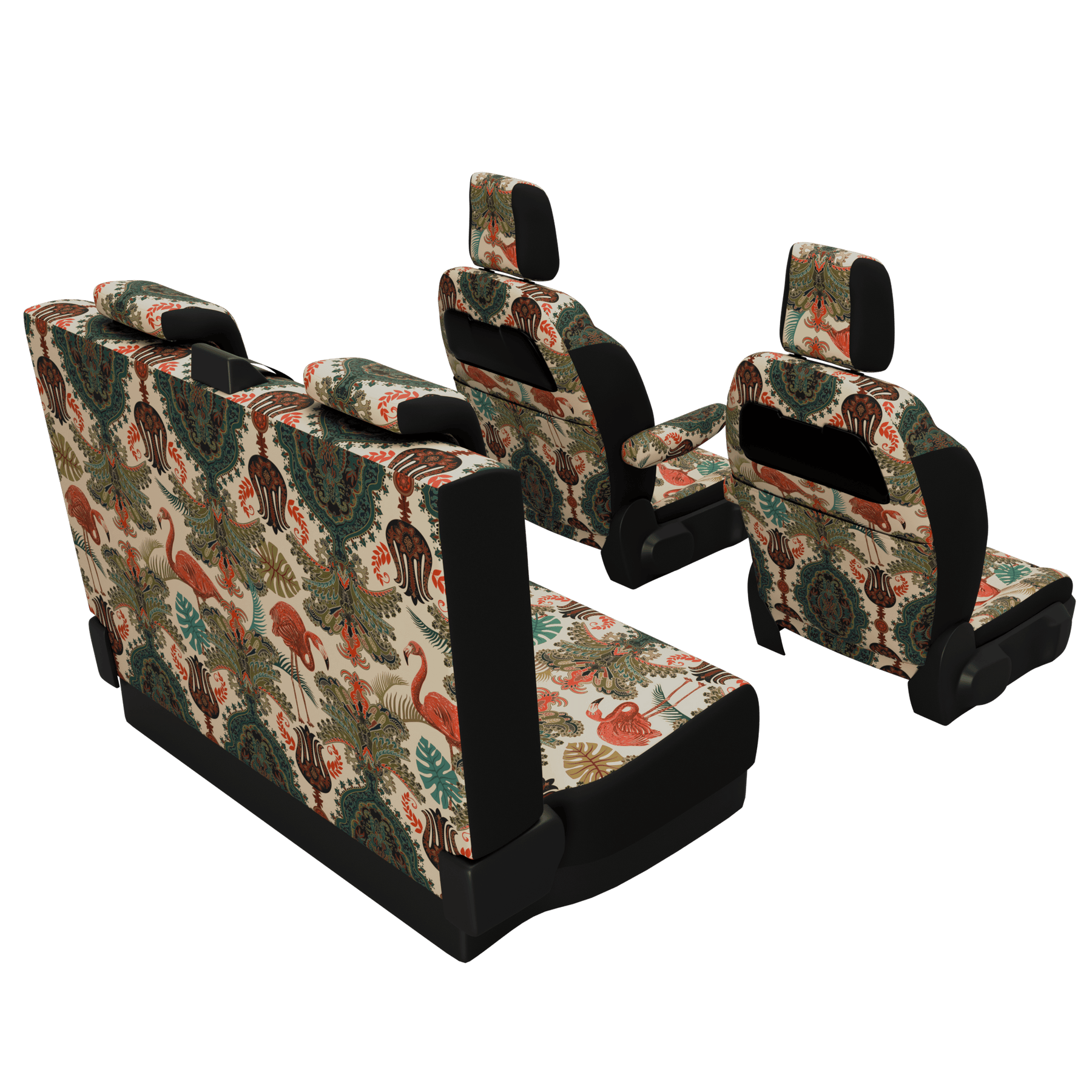 seat covers Full Oriental Flamingo