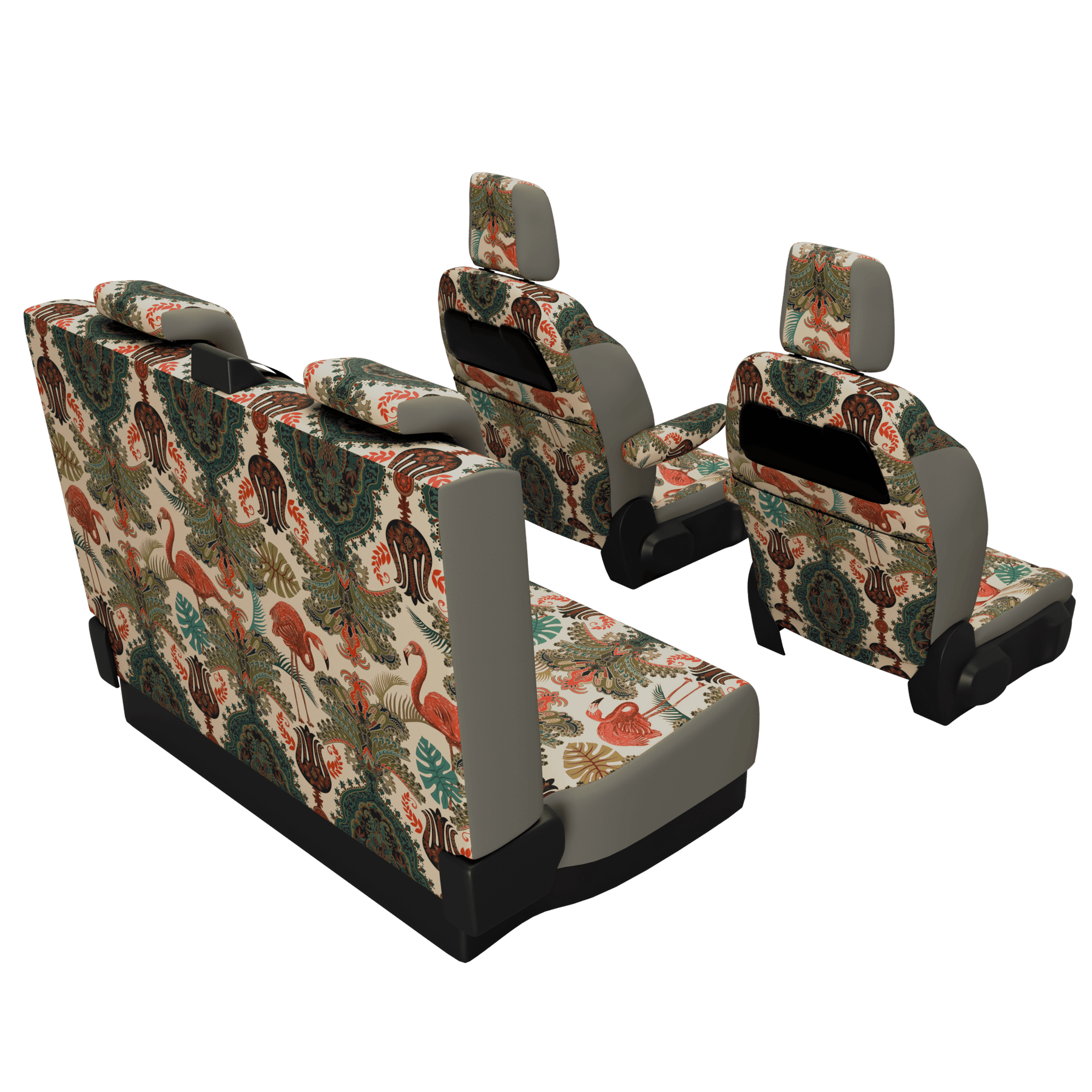 seat covers Full Oriental Flamingo