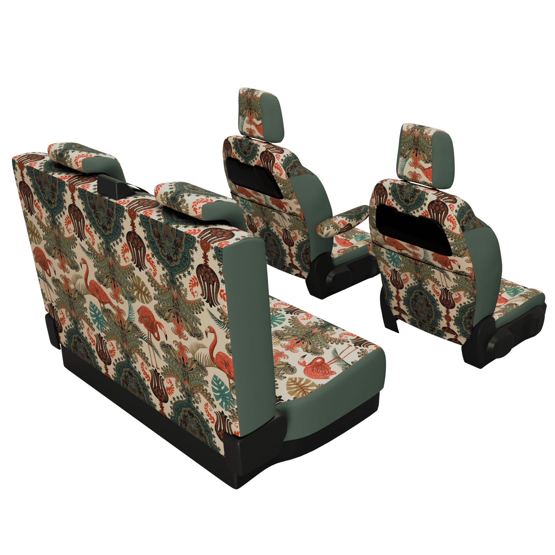 seat covers Full Oriental Flamingo