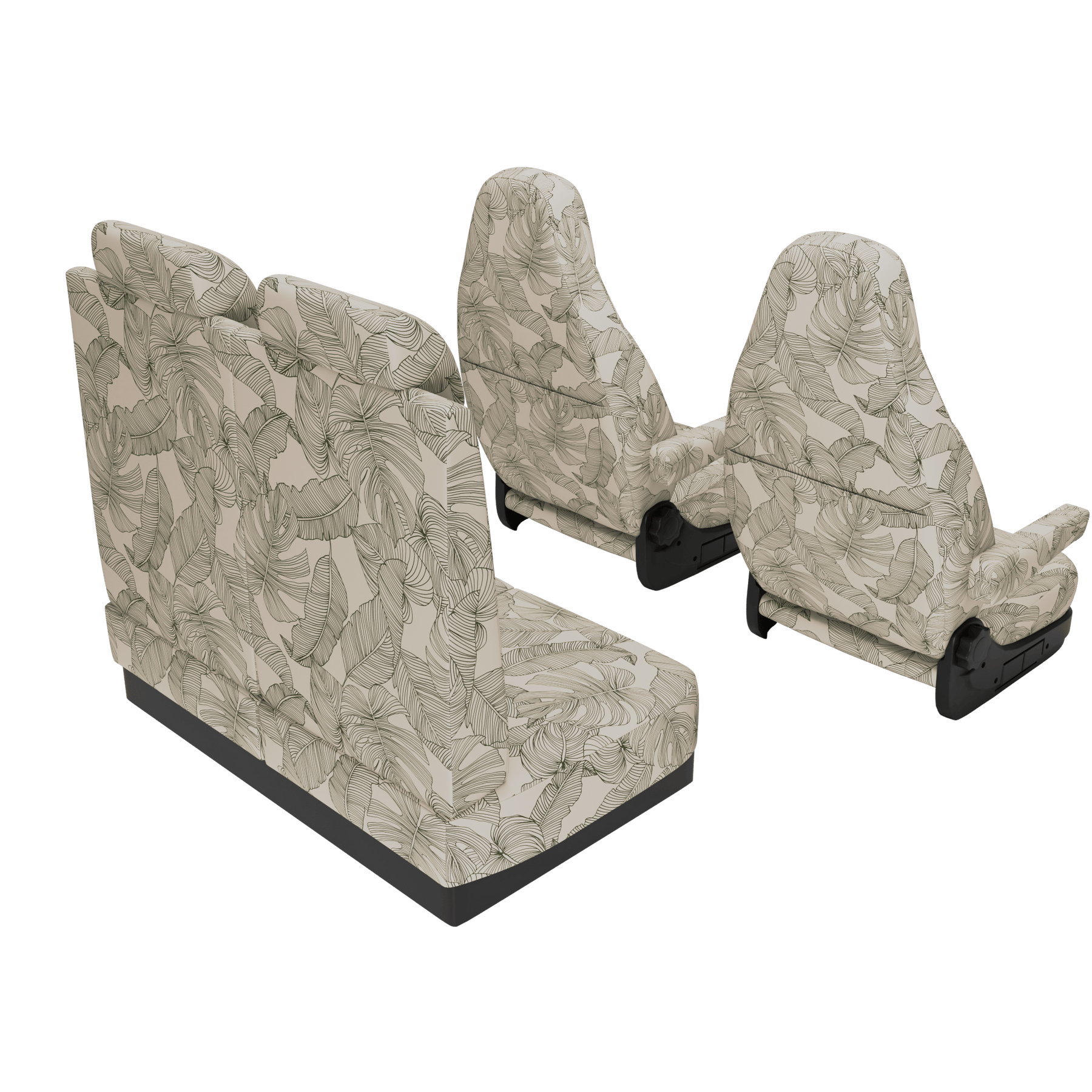 seat covers Camper Van pop-up roof (from 2020) Vintage Leaves