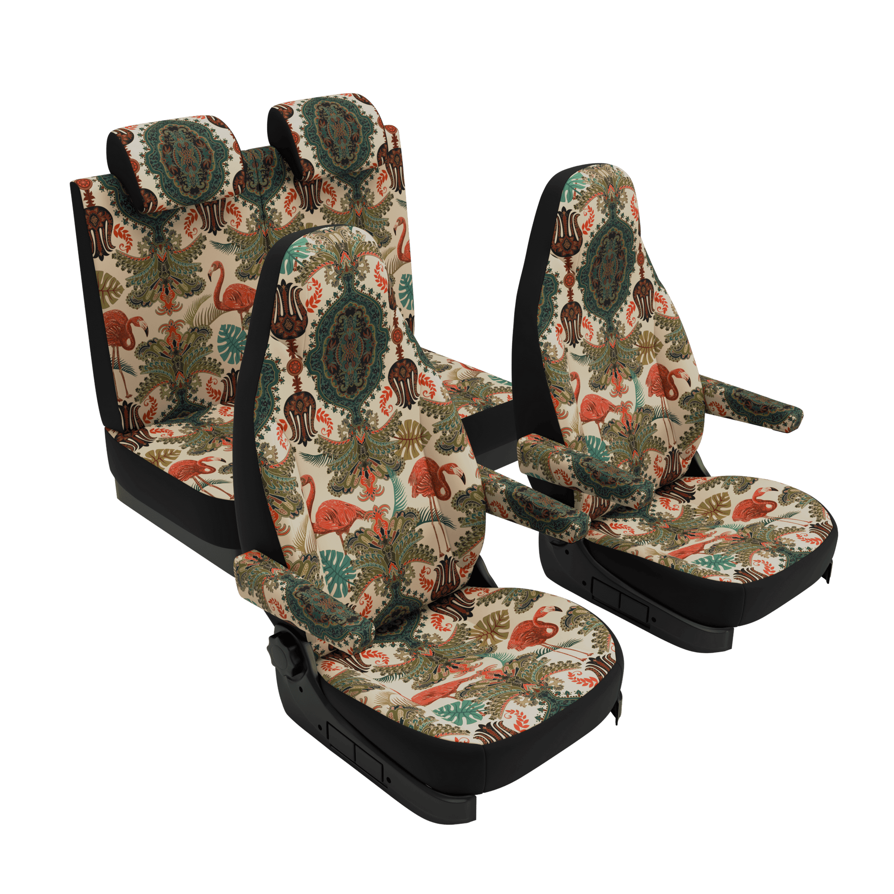 seat covers Camper Van pop-up roof (from 2020) Oriental Flamingo