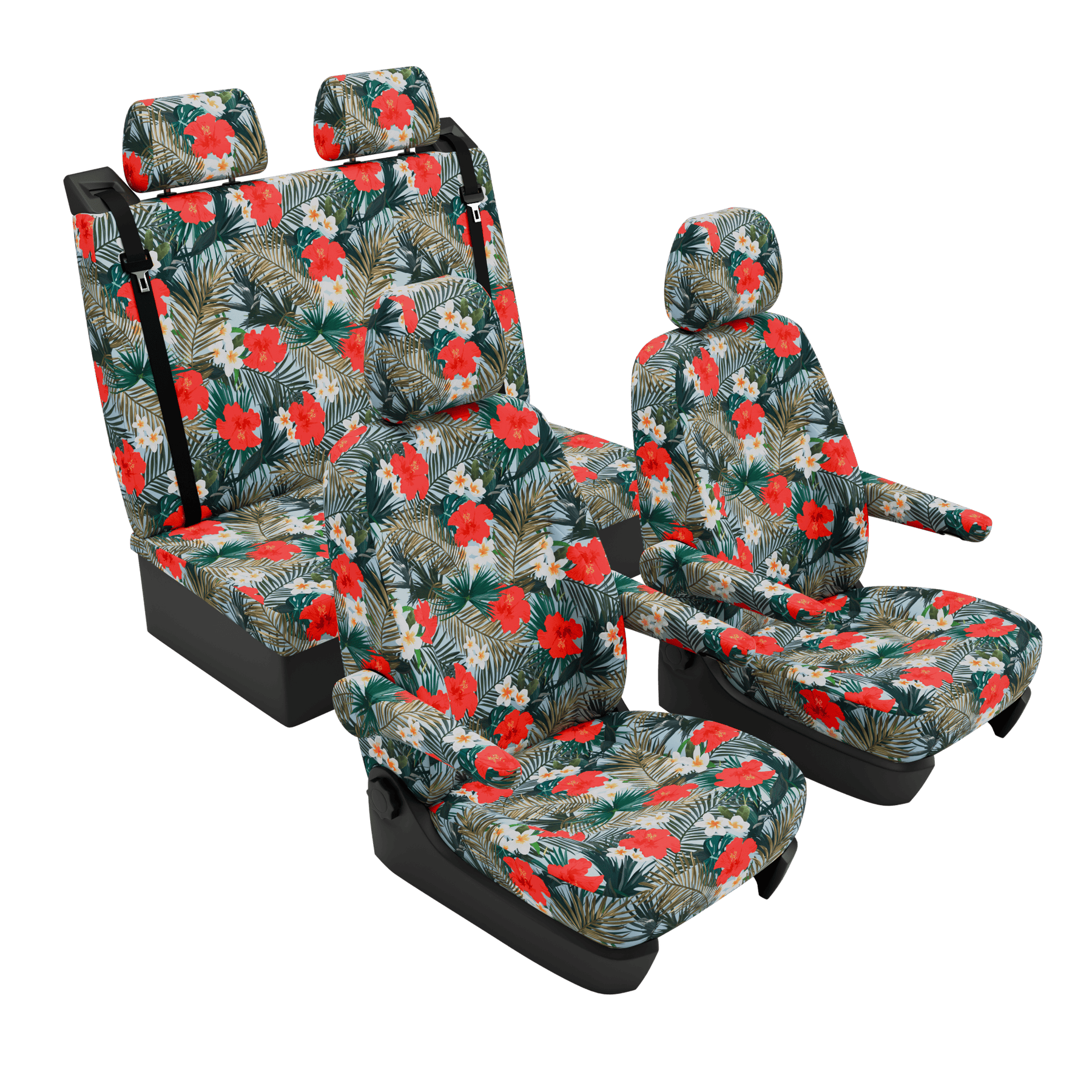 seat covers T5 Multivan Hibiscus