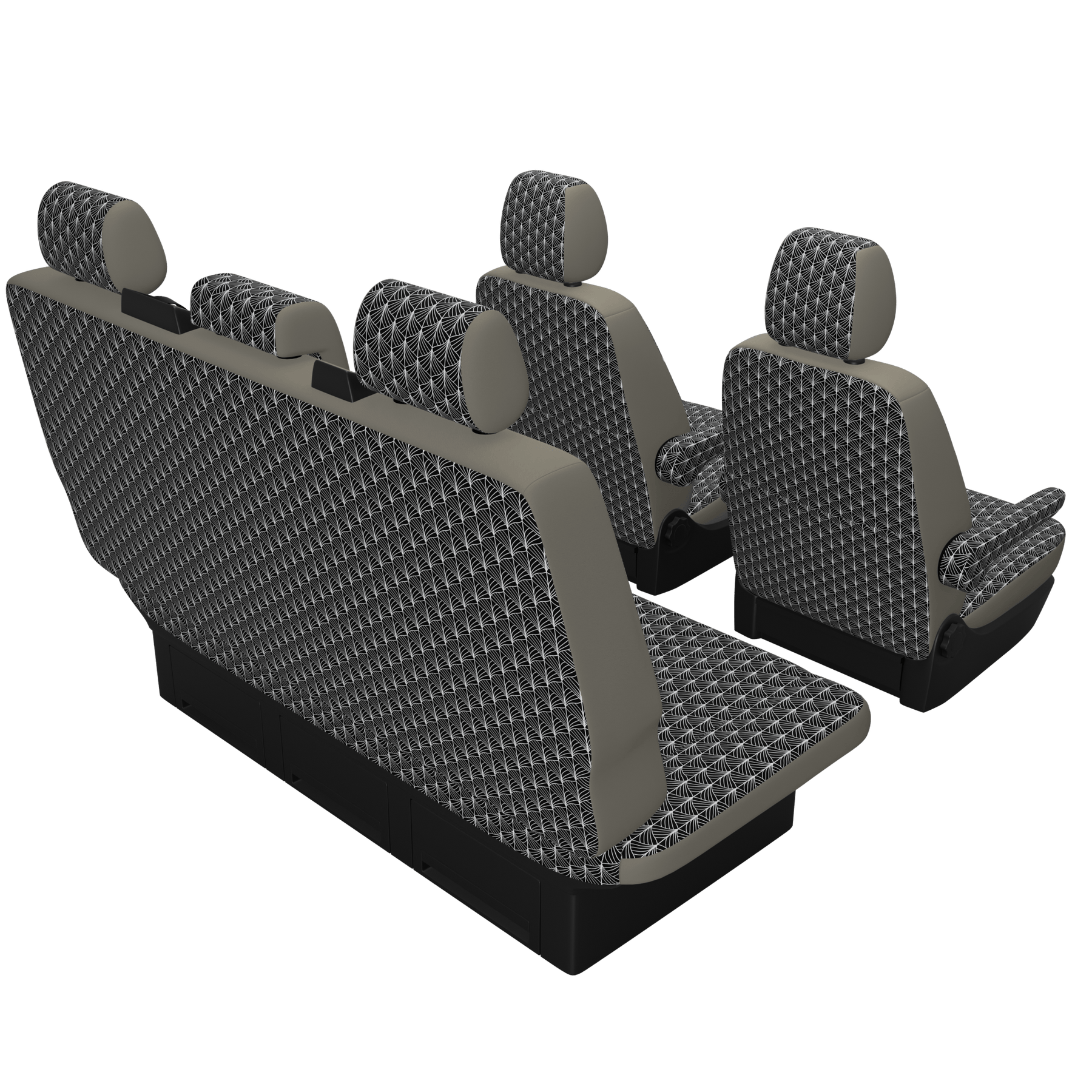 seat covers T4 Multivan Art Deco Black