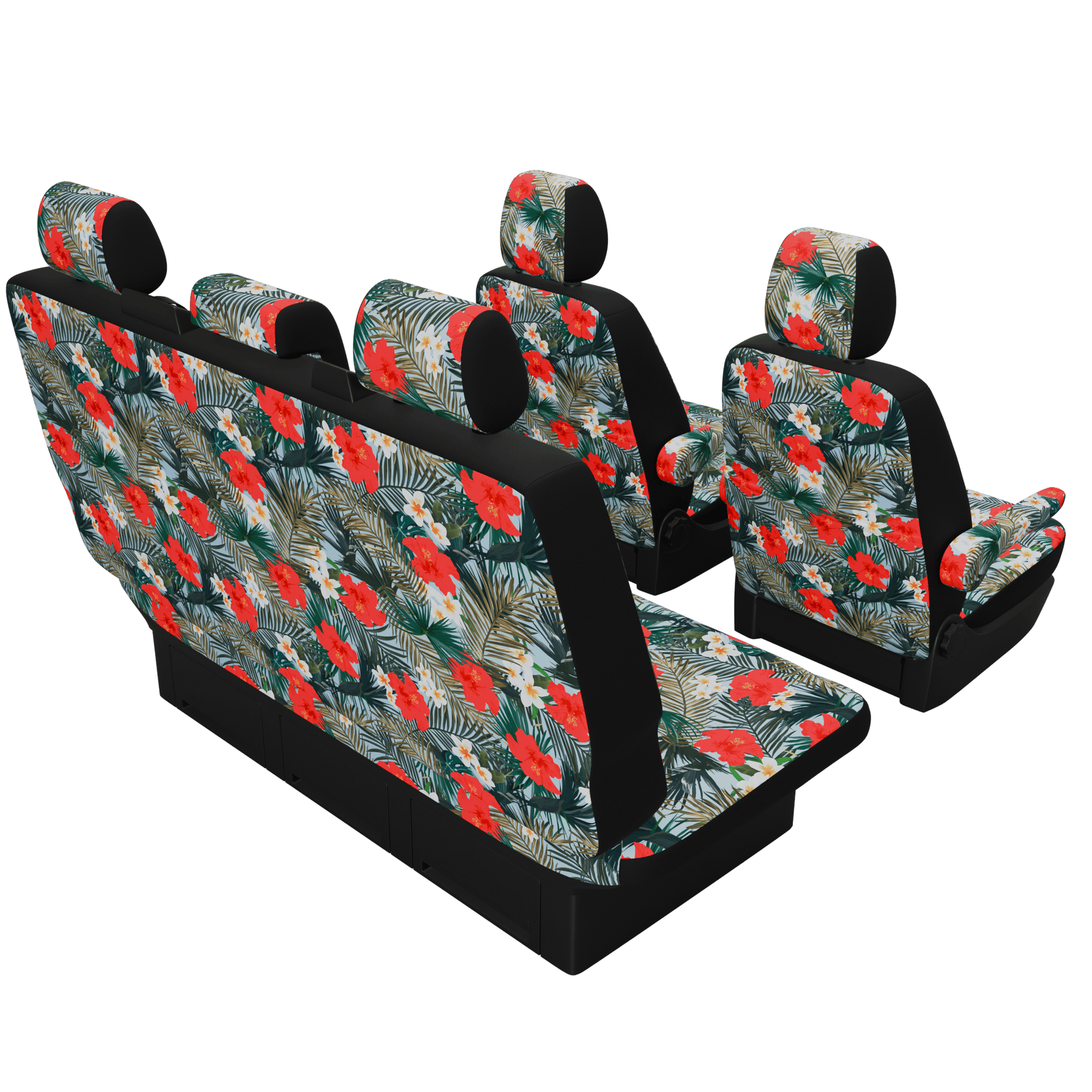 seat covers T5 Multivan Hibiscus