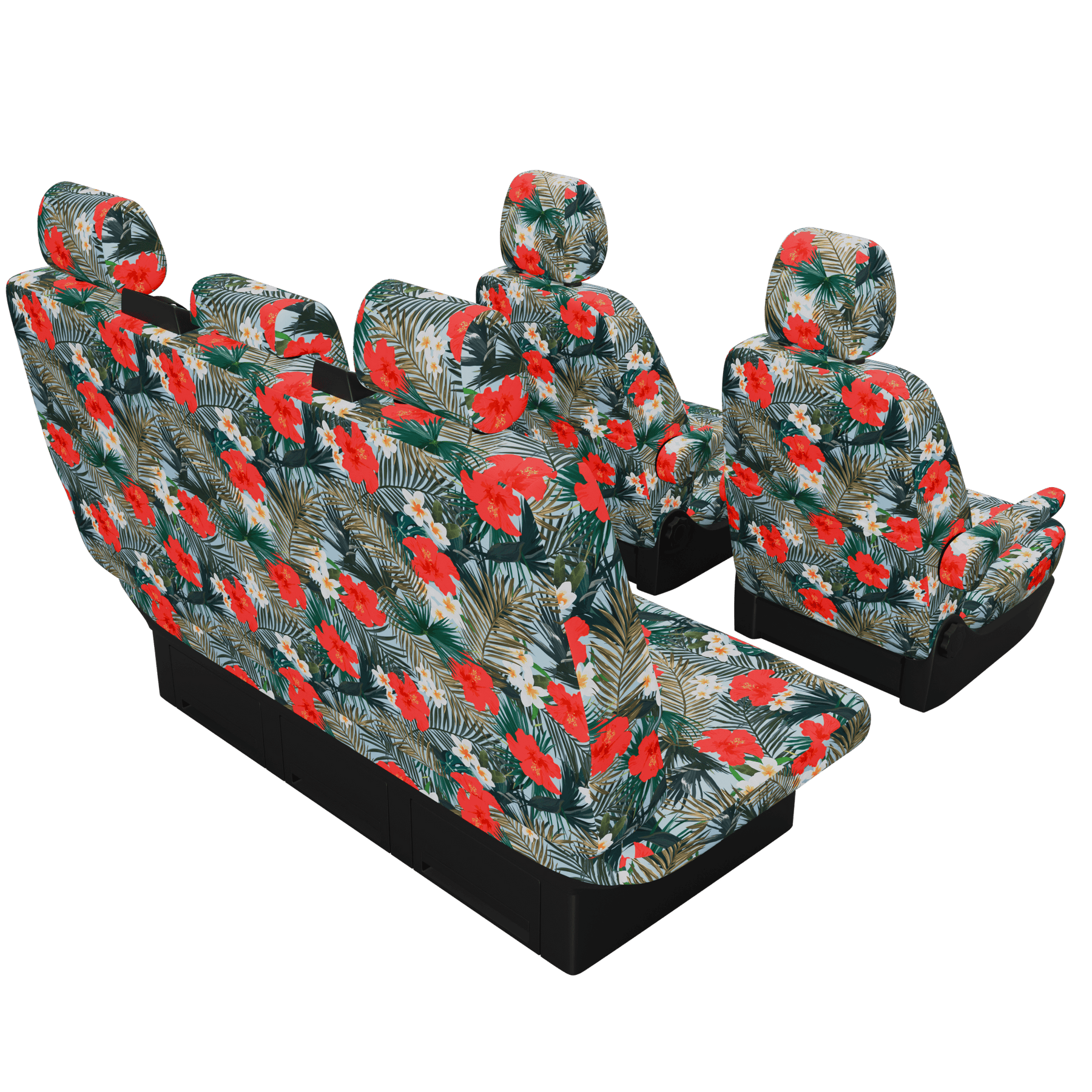 seat covers T5 Multivan Hibiscus