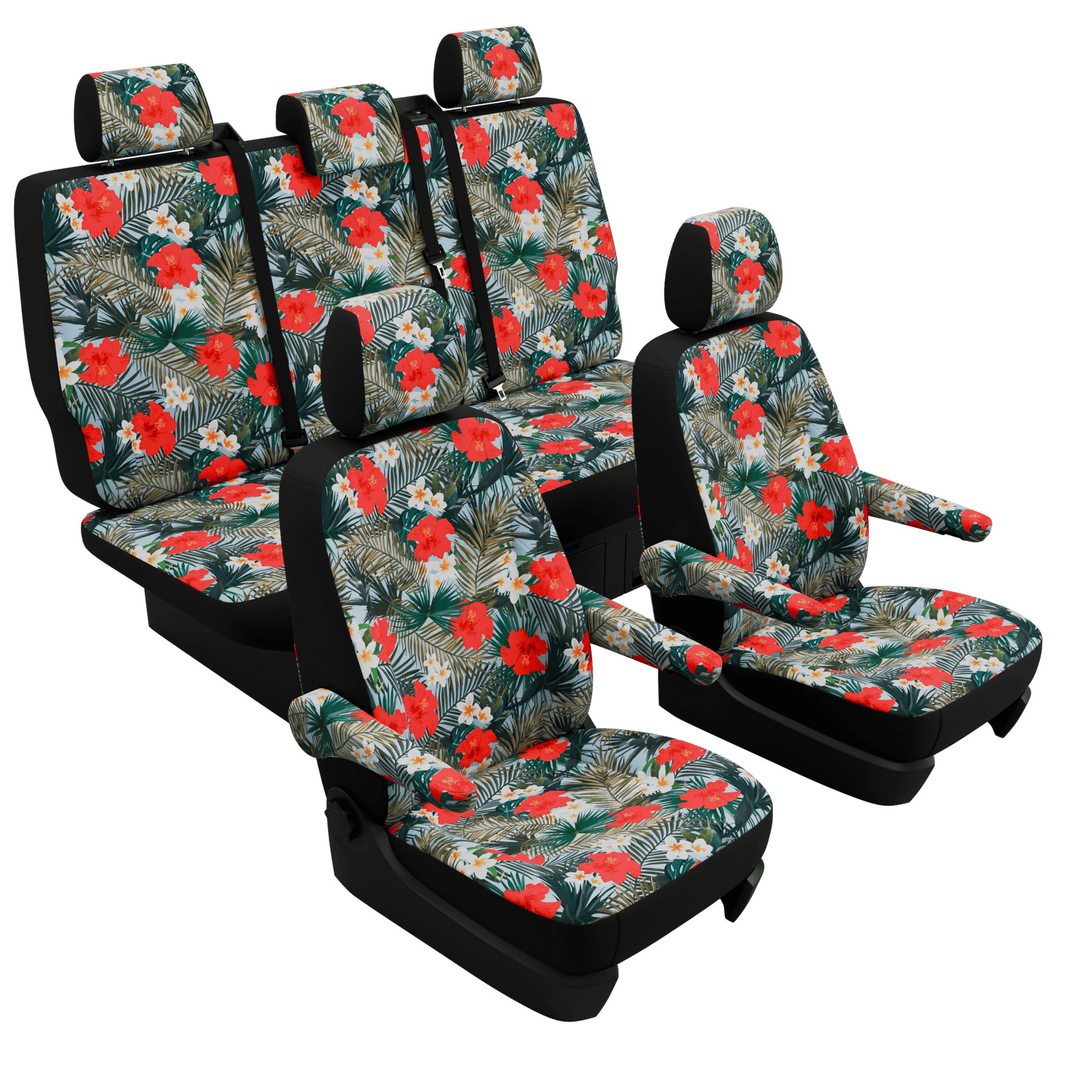 seat covers T5 Multivan Hibiscus