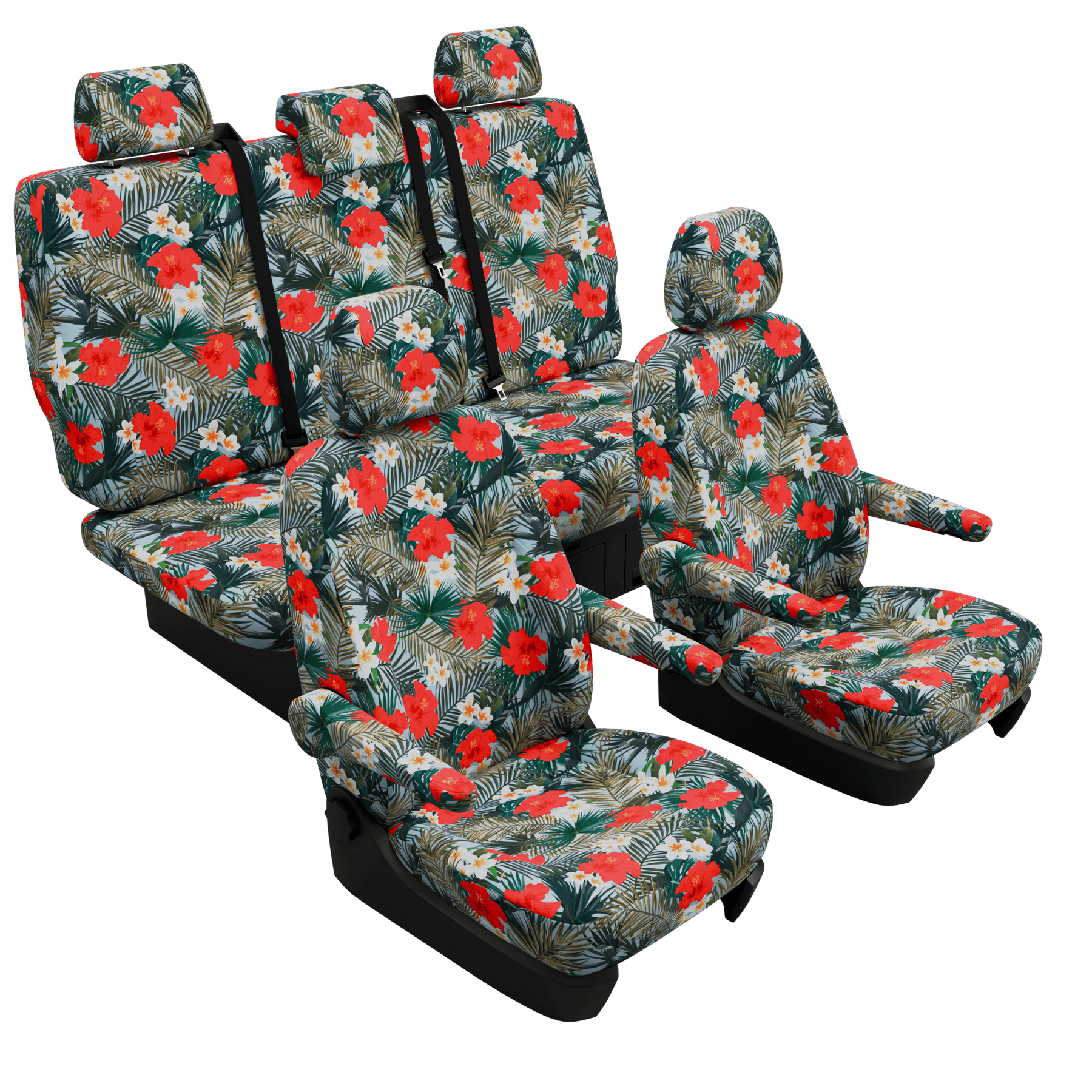 seat covers T5 Multivan Hibiscus