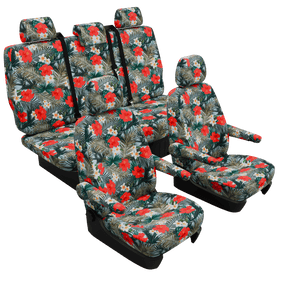 seat covers T5 Multivan Hibiscus