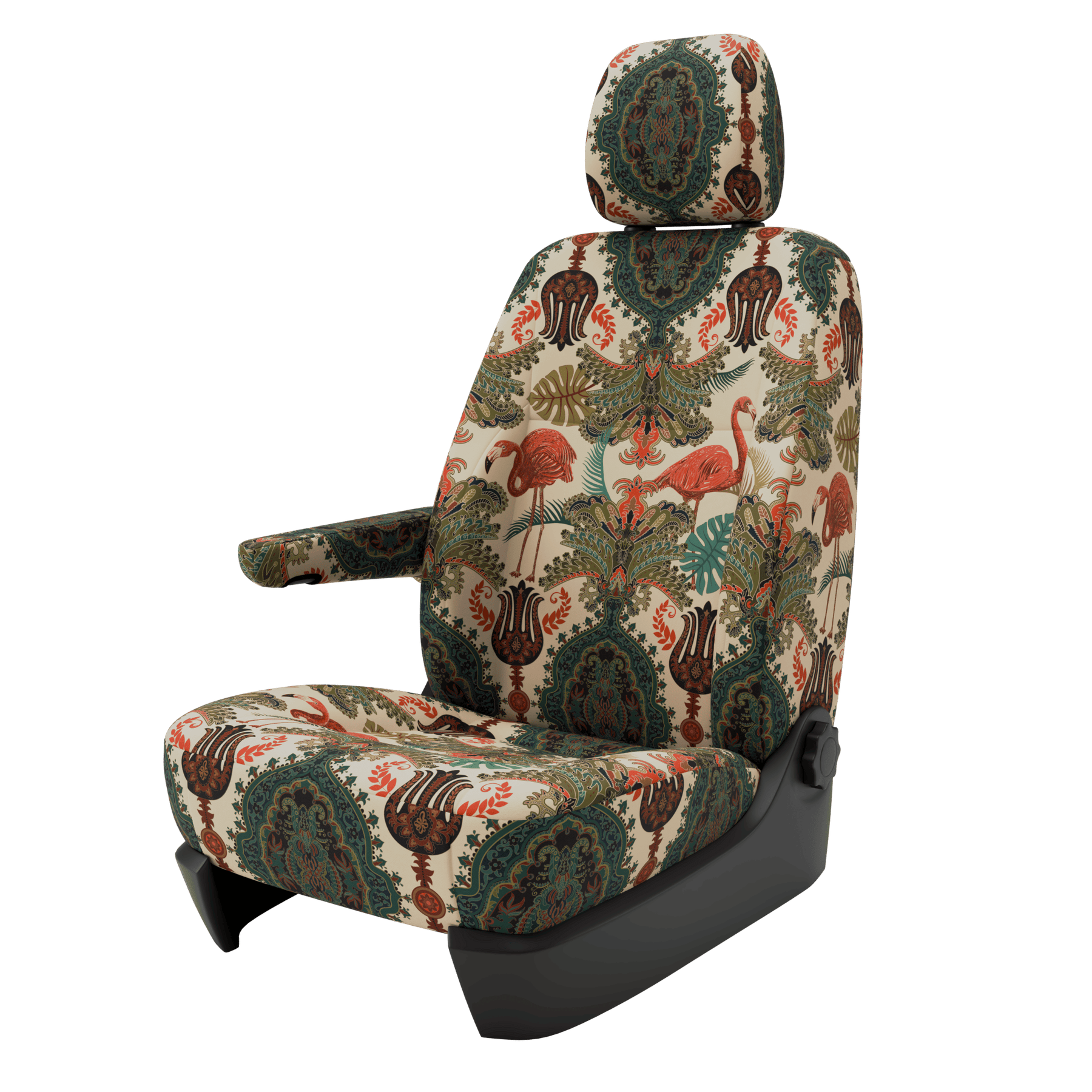 seat covers T5 Caravelle Oriental Flamingo