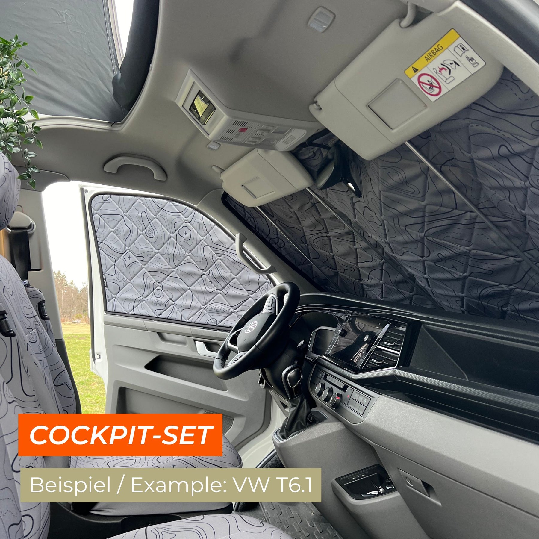 Magneticthermal mats Cockpit (Westfalia) Ford Nugget (2019-2023)/Ford Transit Custom (from 2014)