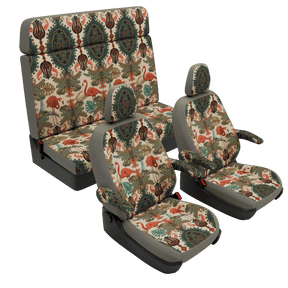 Housses de siège Ford Nugget (Westfalia) (2019-2023) Oriental Flamingo