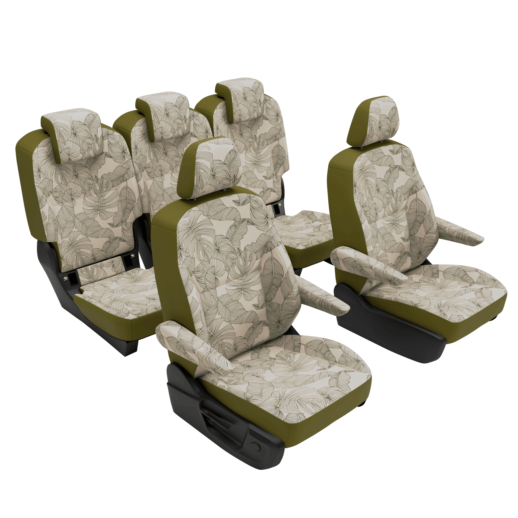 Housses de siège VW T7 Multivan Vintage Leaves