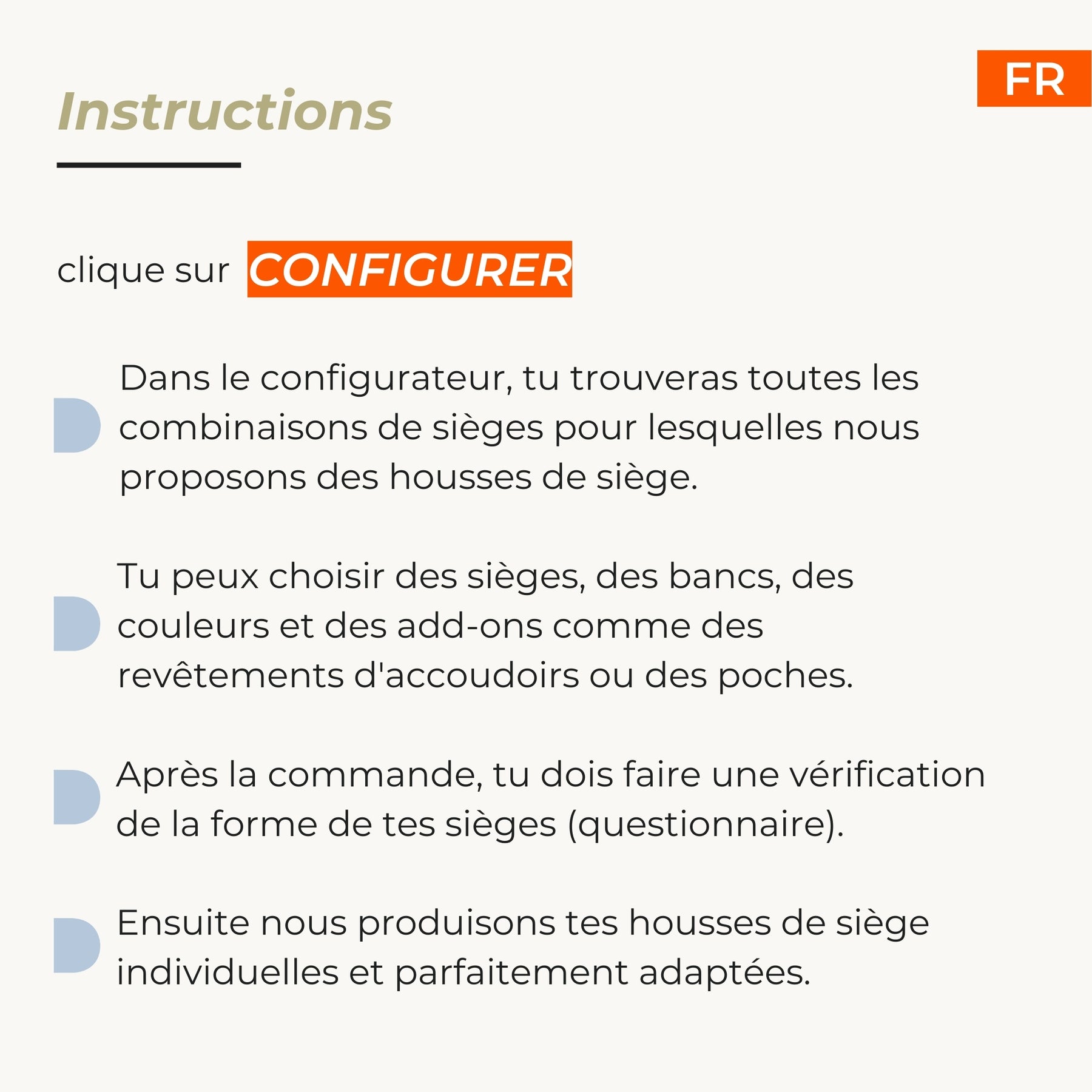 Housses de siège Ford Transit Courier 2ème génération (à partir de 2023)